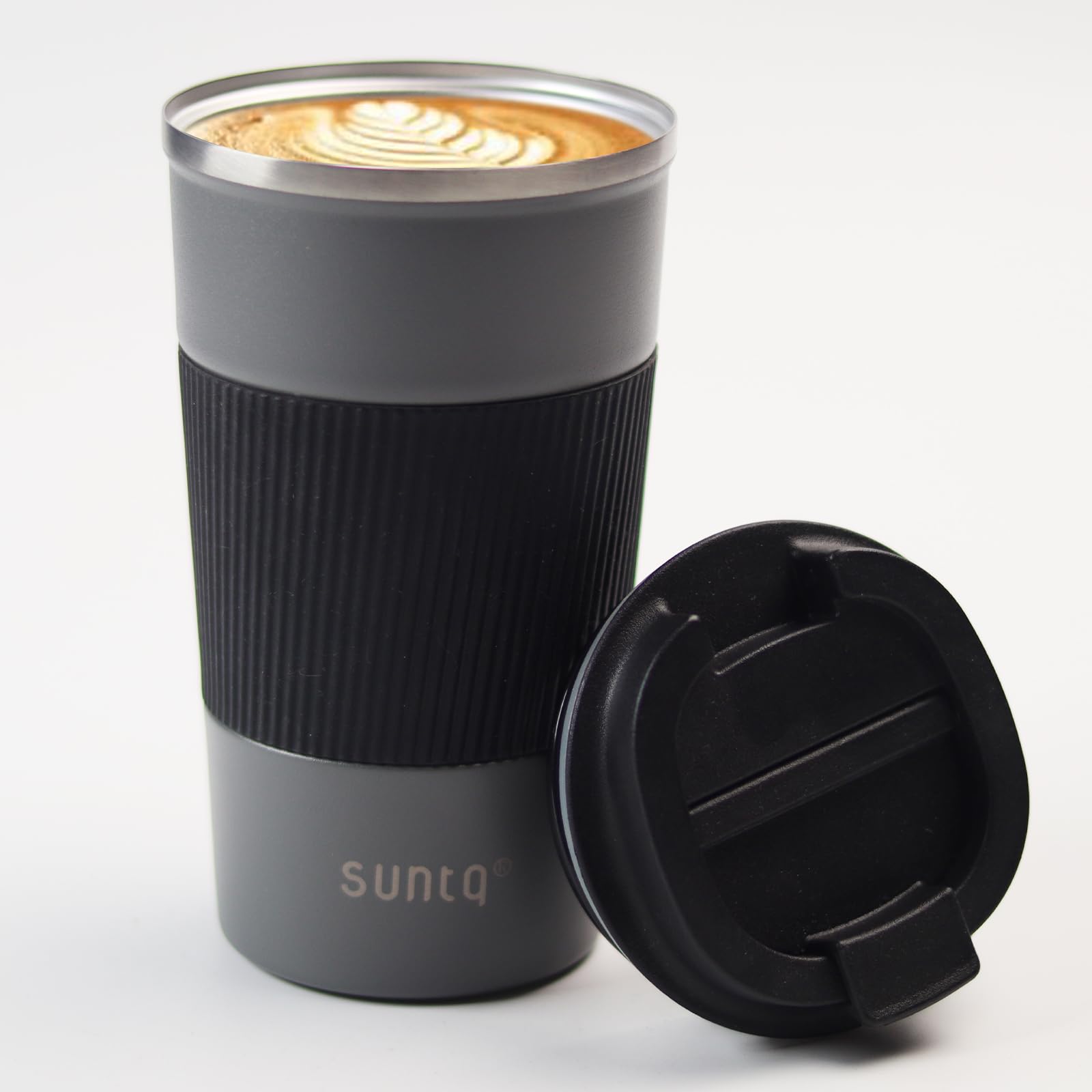 SUNTQ Roestvrijstalen koffiemok om mee te nemen, lekvrij, met