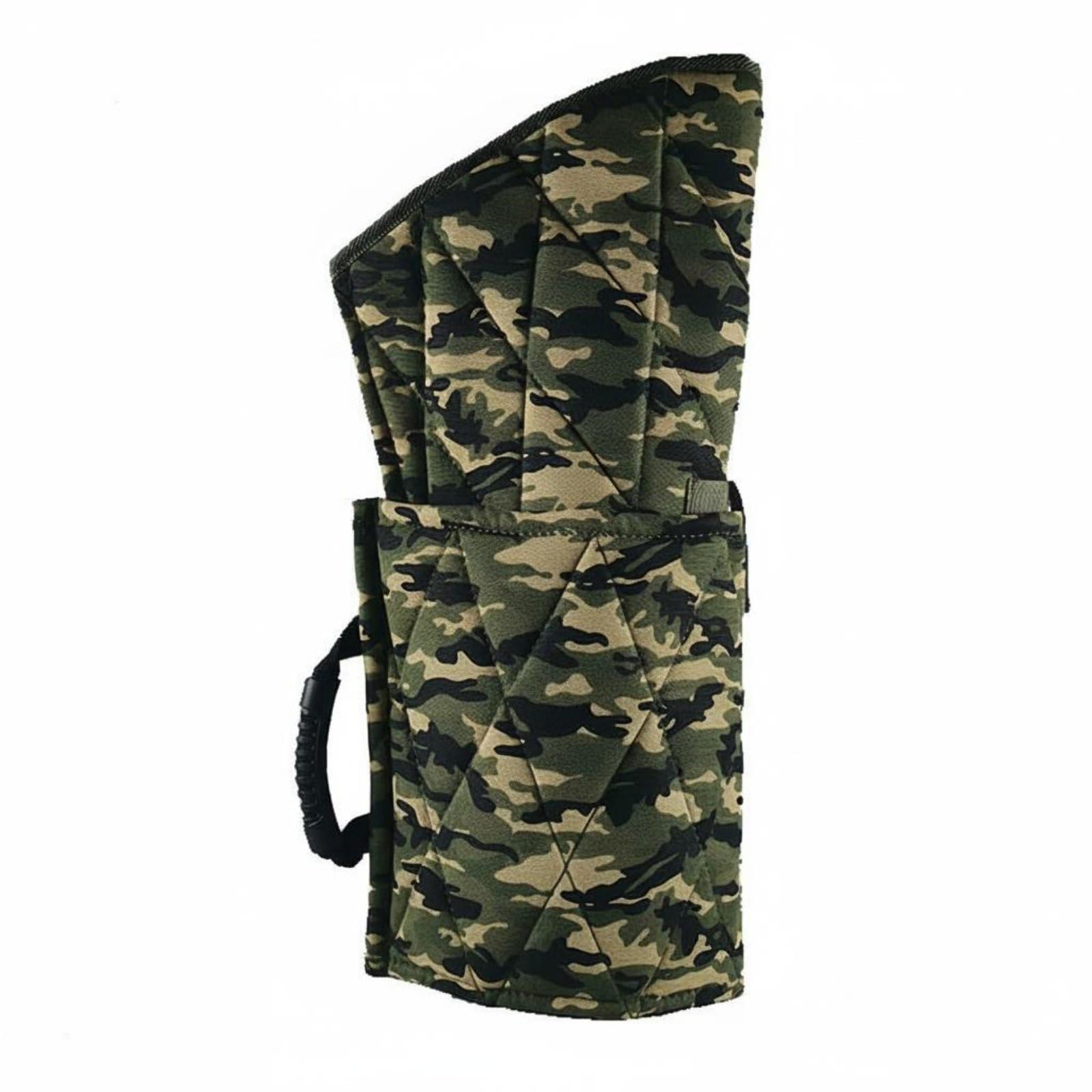 de Entrenamiento de Mascotas Protector de Brazo hasta el Codo Accesorio Fundamental en Tareas de Adiestramiento Material Fuerte para Doble Asidero, Camuflaje