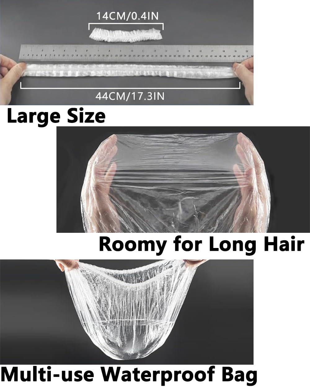 Disposable Shower Caps - Keep Hair Dry & Protected -4 Disposable Shower Caps - Keep Hair Dry & Protected -4