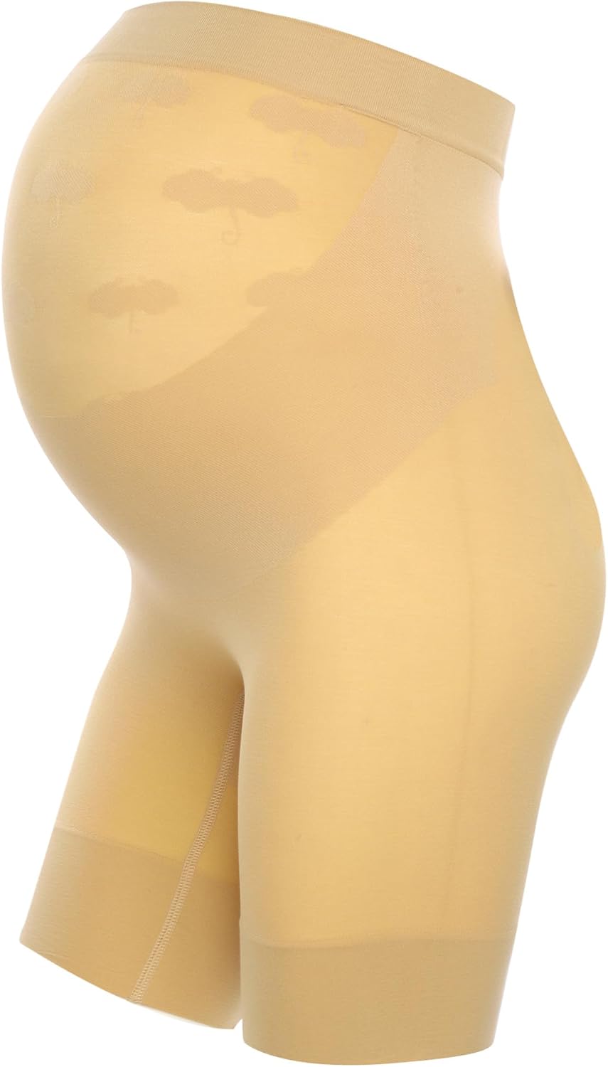 Alvivi Maternity Slip Shorts for Under Dresses Pregnancy Seamless Smooth Stretch Yoga & Bike Shorts