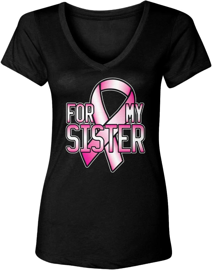 for My Sister - Breast Cancer Awareness Women's V-Neck T-Shirt