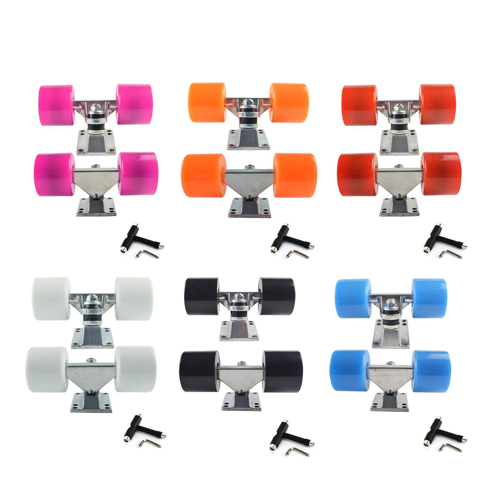 Roues de Skateboard et camions Silencieux, roulements de Roue de Skate, matériel de camions, longboards, Accessoires de Skateboard, Patinage intérieur et extérieur