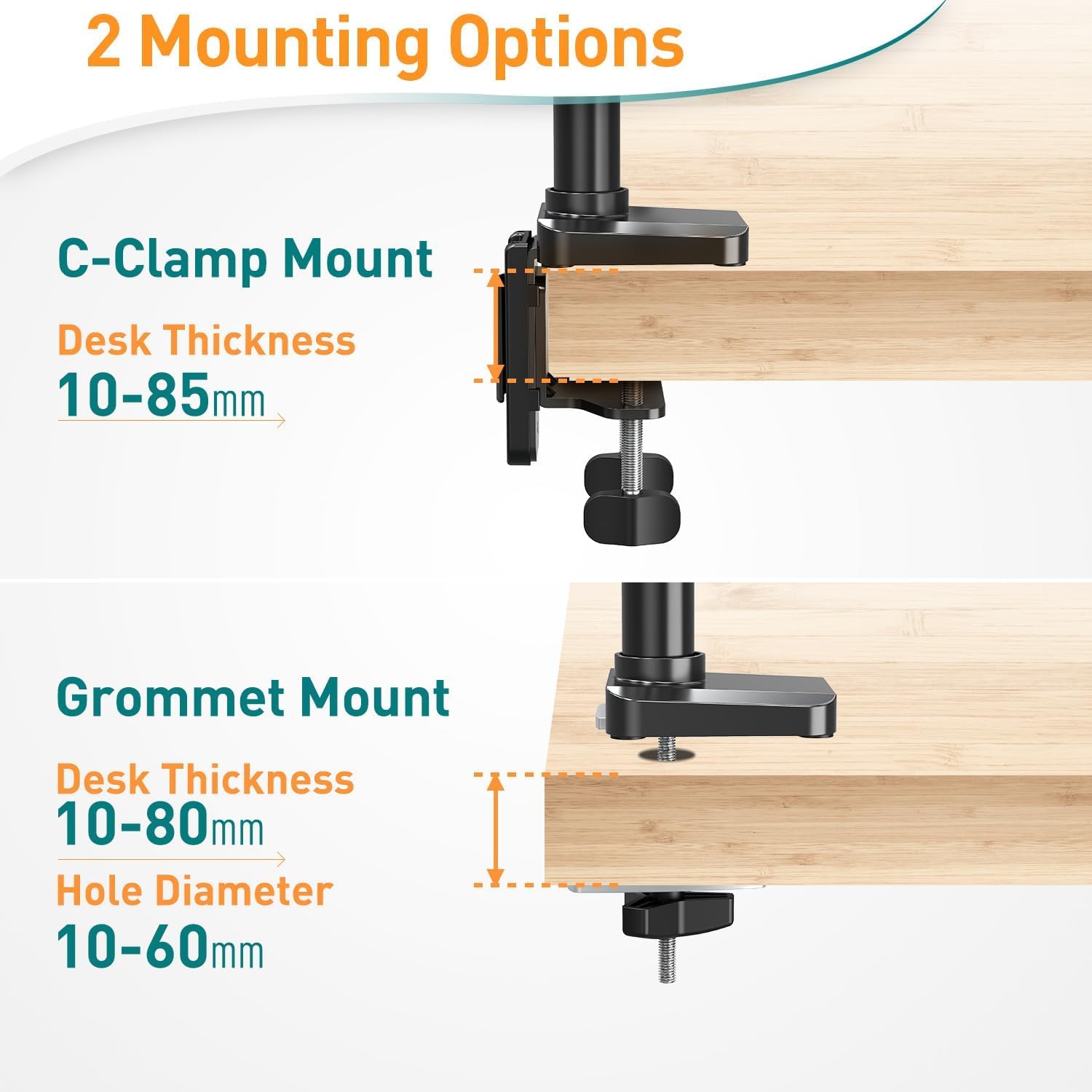 ELIVED Monitor Halterung 3 Monitore für 13-27 Zoll