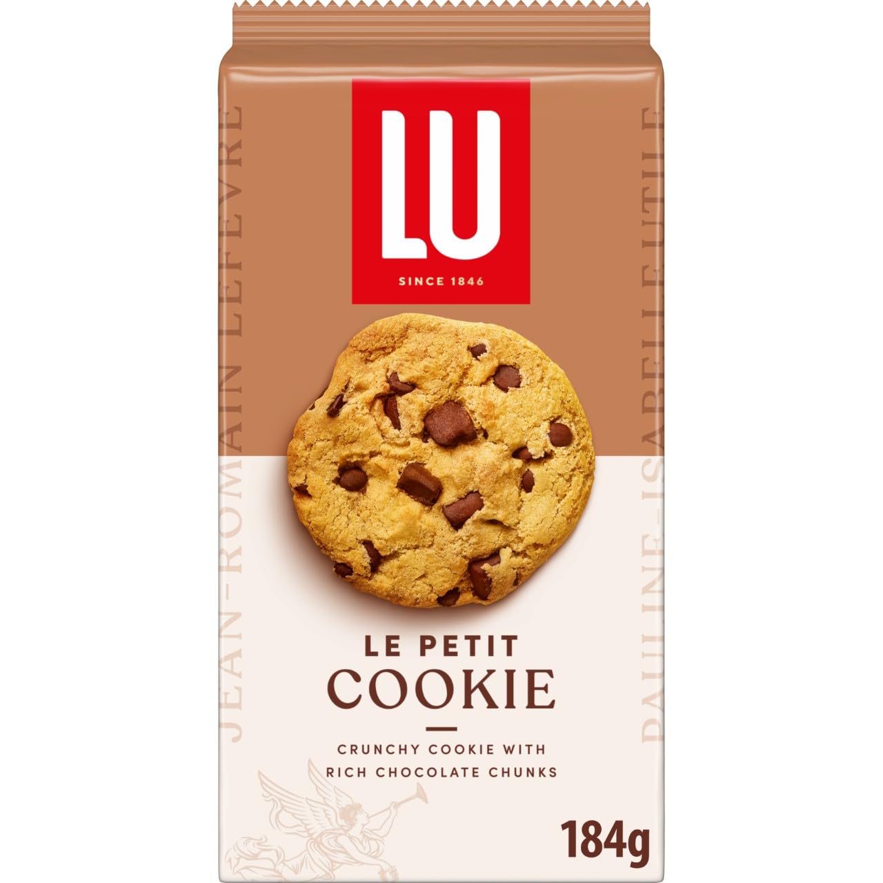 Le Petit Cookie, Crunchy Cookie with Rich Chocolate Chunks, Biscuits for Snacking & Sharing 184 g (Pack of 1)