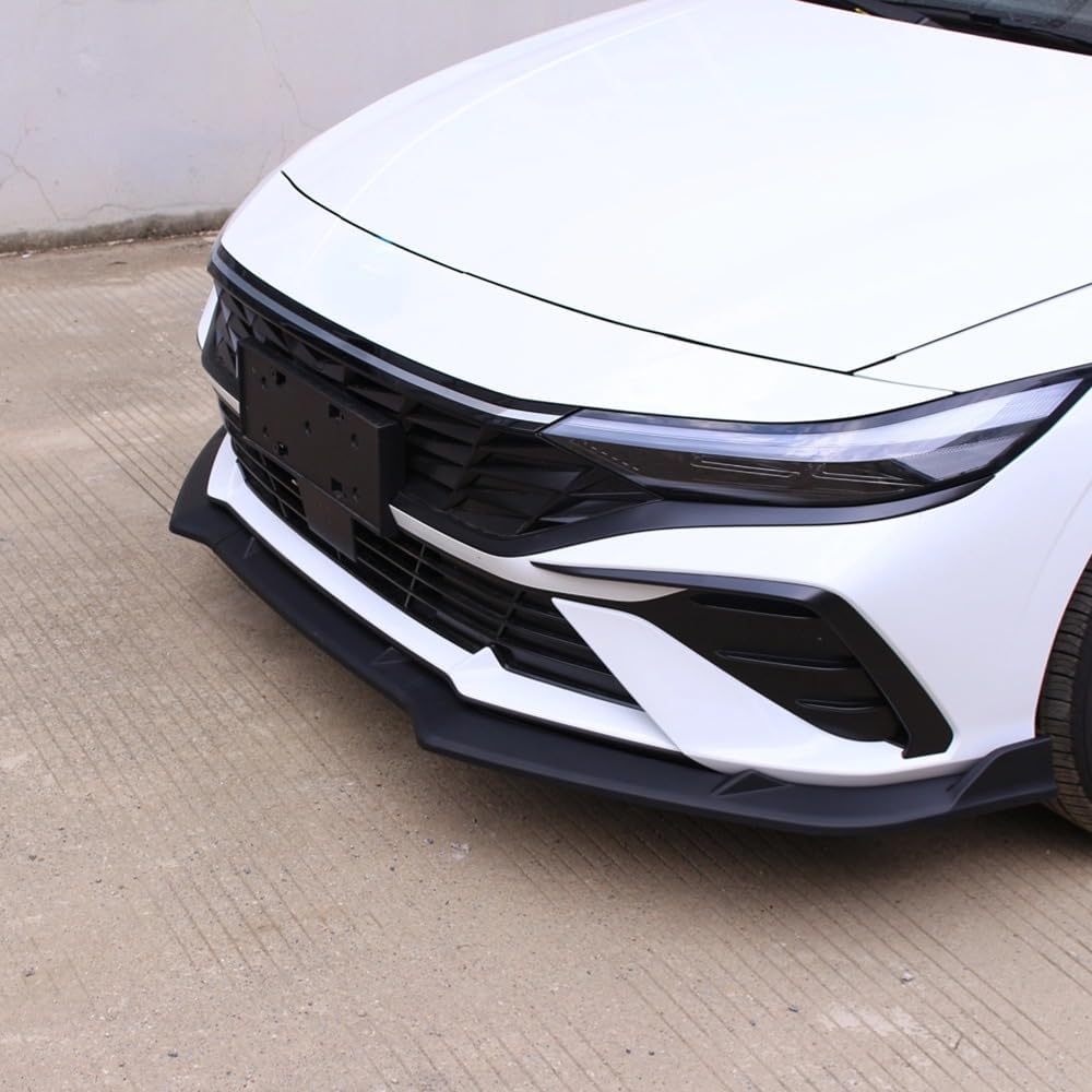 CN7 2023-2024 ABS Front Bumper Splitter Lip Diffuser Spoiler Guard Car Body Kit - New Compatible with 2023 & 2024 Models(Glossy Black Red)