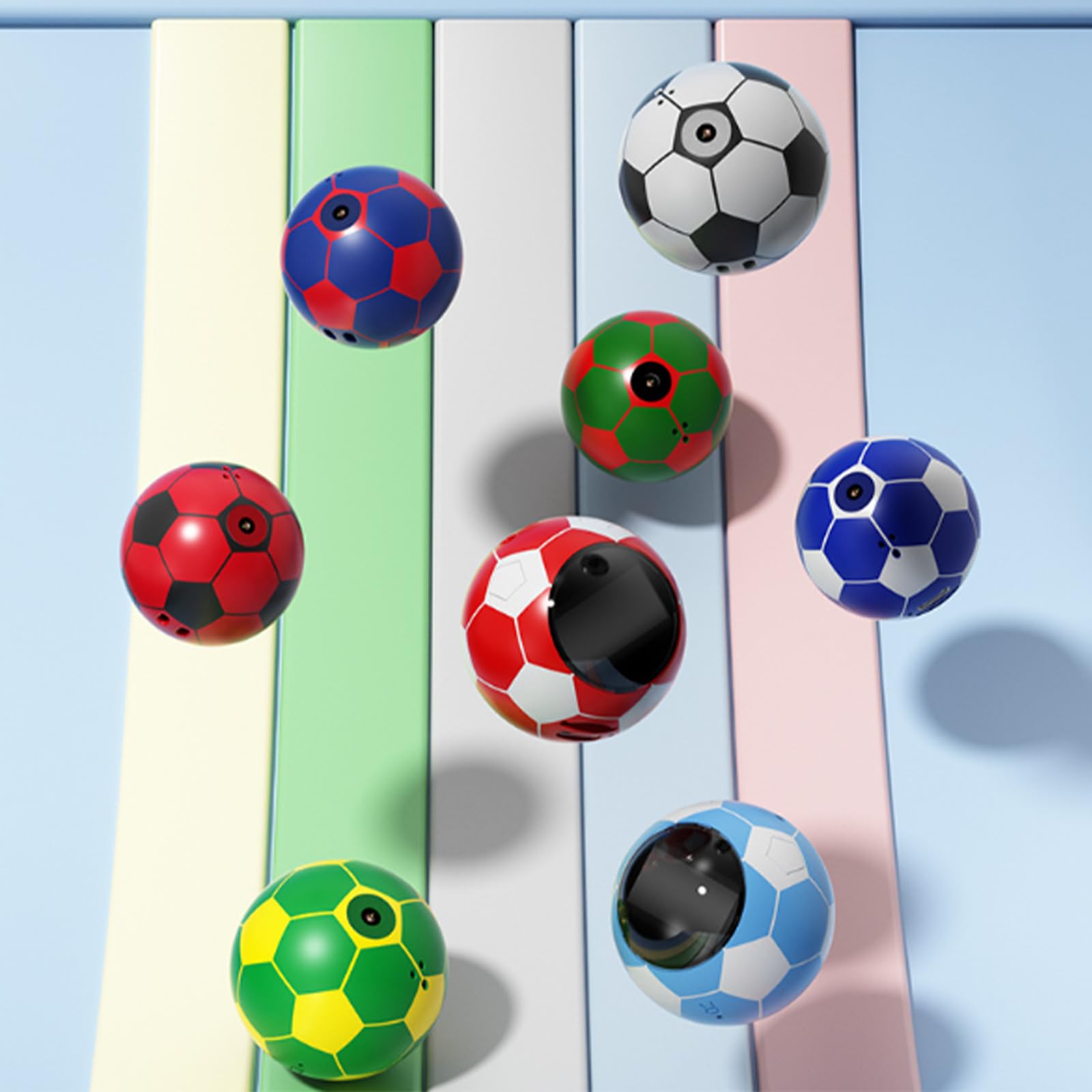 Ballon de football créatif en forme de ballon de football Bleu/blanc 128 Go