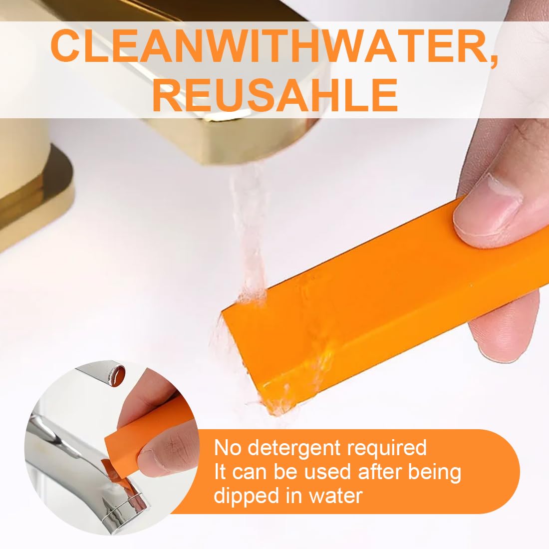 3 PCS Kit para borrar arañazos de Acero Inoxidable,Borrador magico,Gomas Mágicas Anti óxido - Elimina Manchas de Agua y Óxido en Utensilios de Cocina