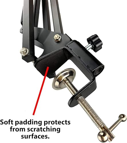 Miniatura 9 de ChromaCast Pro Series - Soporte de escritorio ajustable para micrófono de 38 pulgadas con suspensión de pluma, incluye clip para micrófono