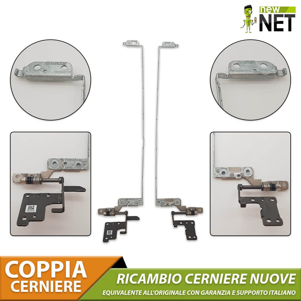 new net - Hinges Coppia Cerniere Supporti staffe per LCD Display compatibili con HP 250 G8 255 G8 ProBook 440 G8 256 G8