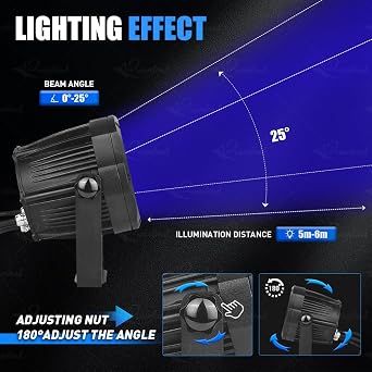 Dreamland LED Par Lights, 7X18W RGBW 6 in 1 Led Stage Lights DMX Sound Auto Control Stage Lighting, Strobe Wash Effect LED DJ Disco Light for Church Club Disco DJ Club Wedding Bar Stage