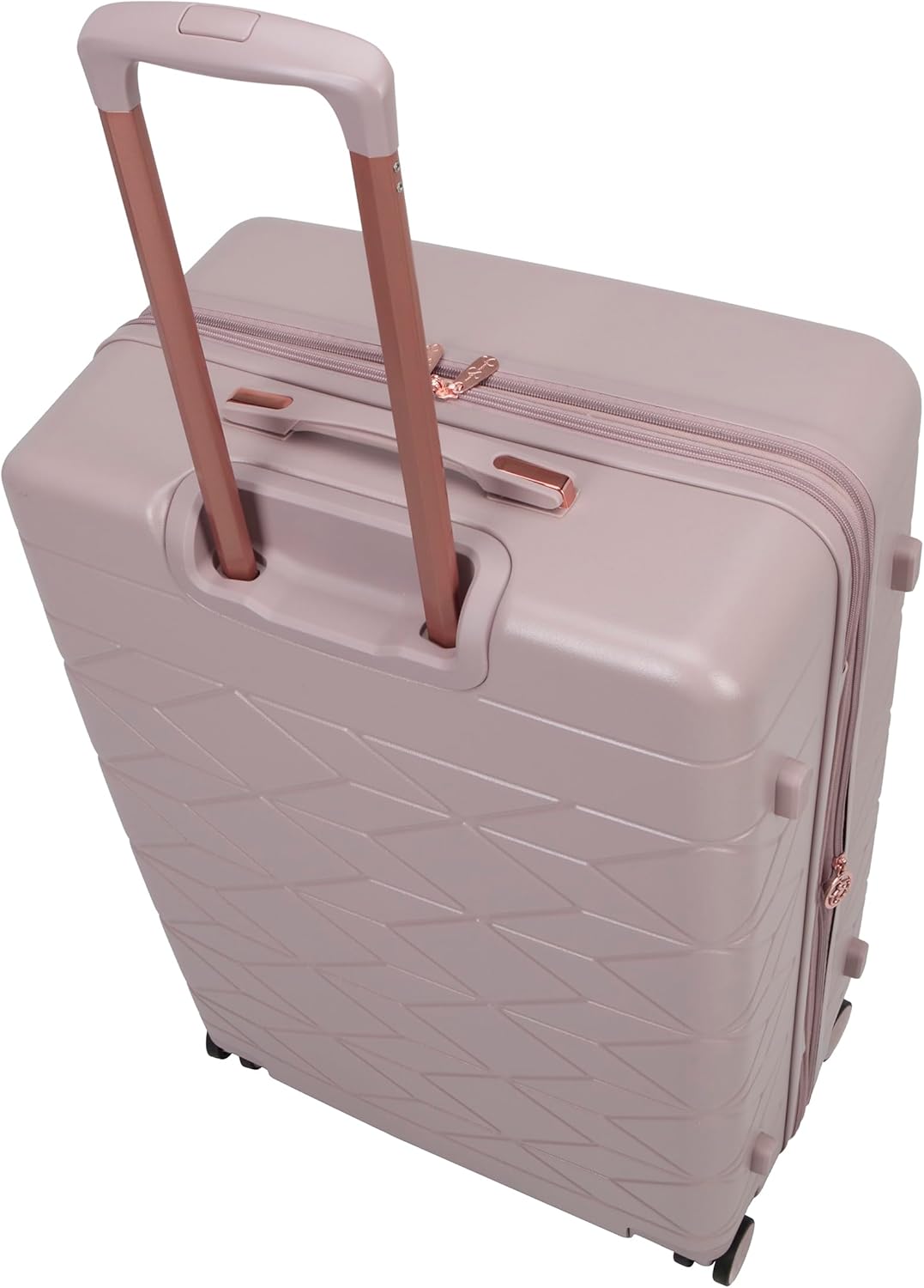 Jessica Simpson Aris 28" Expandable 8-Wheel Spinner Large Checked Luggage Suitcase, Adobe Rose