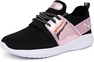 Nautica Girls' Metallic Fashion Sneaker Lace-Up Athletic Running Shoe