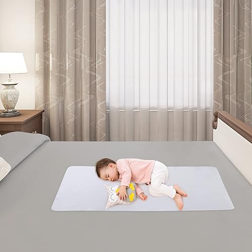 Miniatura 5 de Protector de colchón para cuna, 100% impermeable, de franela de algodón, protector de colchón de bebé, almohadillas lavables para incontinencia,