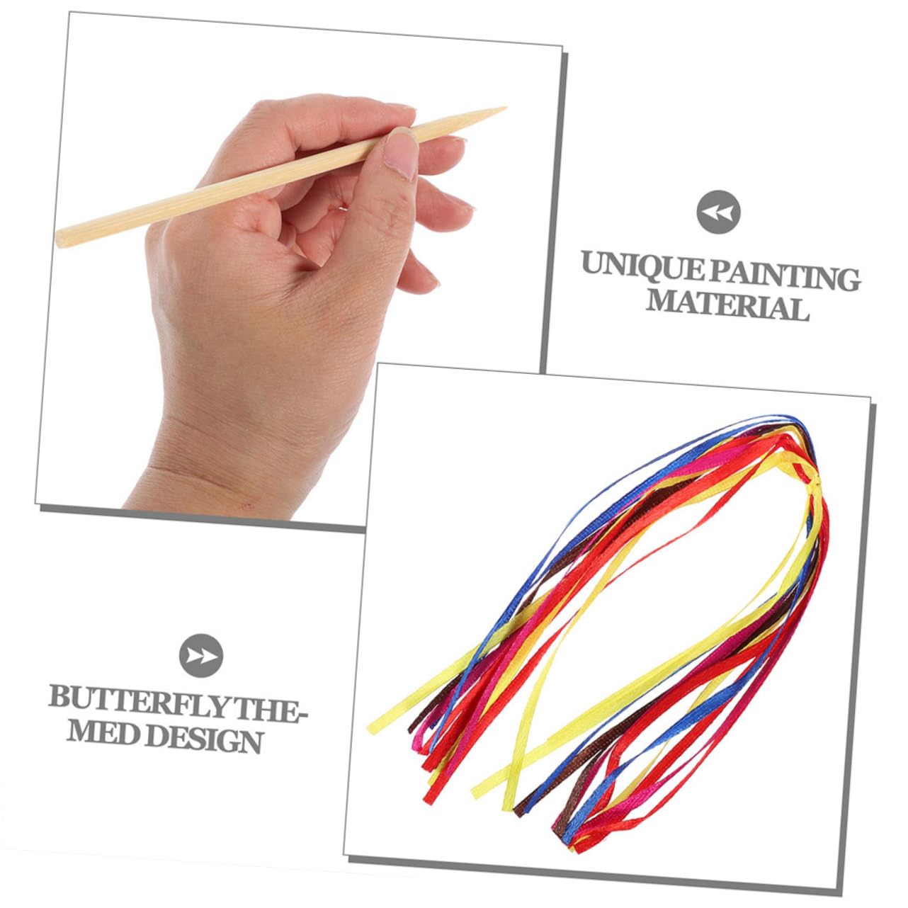 FONDOTIN 12Pcs Scratch Paper Art Set Butterfly Shaped DIY Craft Decorations for Creative Fun for Birthday Parties School Activities and Family Gatherings