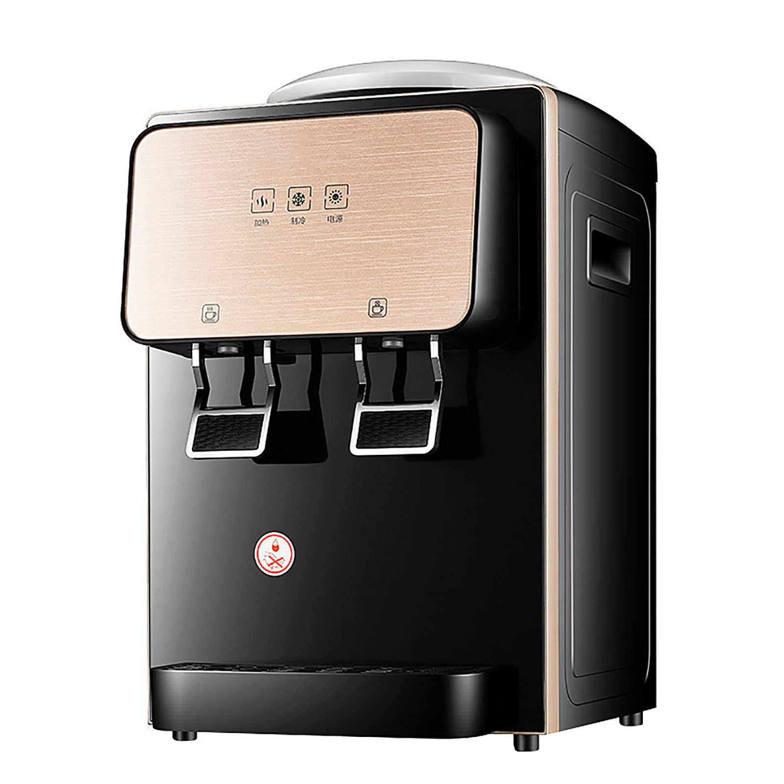 Countertop Water Cooler Dispenser Top Loading, Hot and Cold Water Glass Panel Energy Saving and Silent Long-Term Heat Preservation For Homes, Kitchens, Offices, Dorms