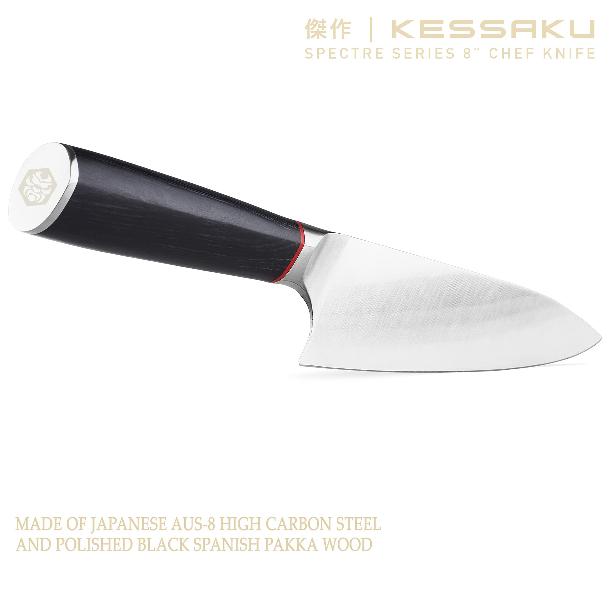 Amazon.com: KESSAKU Spectre 4-Piece Knife Set - Chef, Santoku