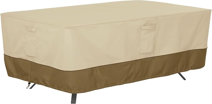 Classic Accessories Veranda Water-Resistant 72 Inch Rectangular/Oval Patio Table Cover, Outdoor Table Cover