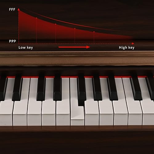 Miniatura 2 de ZHRUNS Piano digital, piano de teclado con peso completo de 88 teclas, teclado acústico profesional de martillo pesado piano eléctrico, pedal de