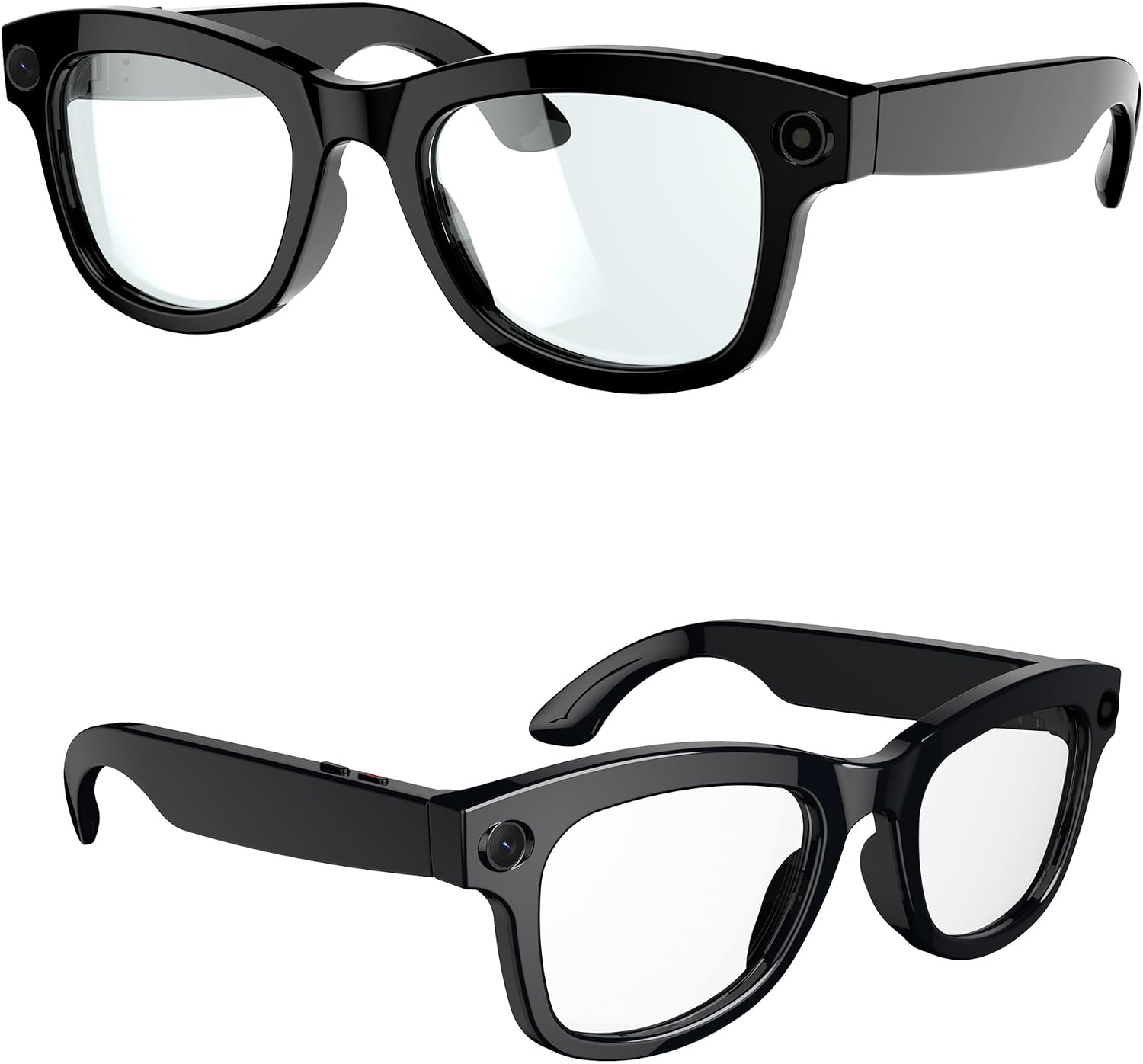 M01 Smart Glasses with 8MP Camera, Bluetooth Calling, AI Real-Time Translation, Anti-Shake Video Recording (Transparent -8 Million Pixels)
