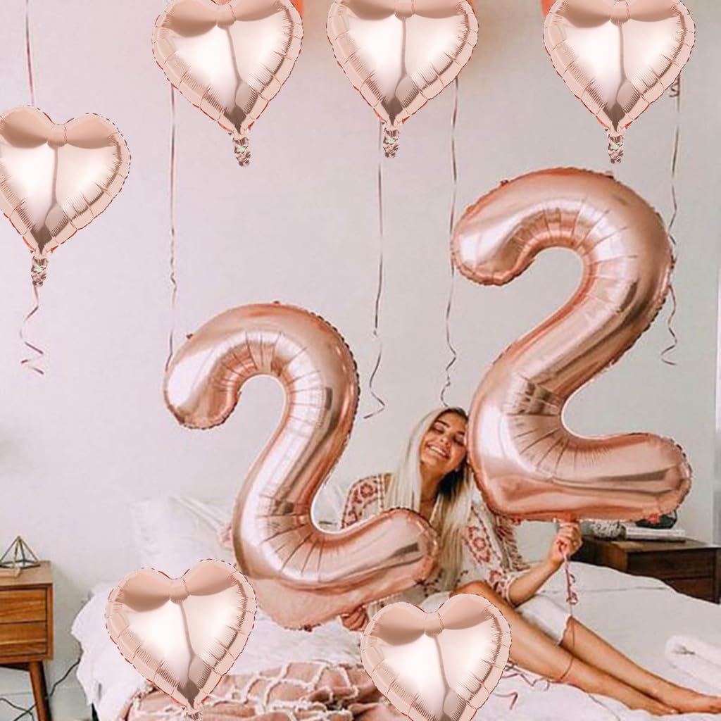 Palloncino da 40 pollici a forma di numero 30 compleanno bambina oro rosa + 4 palloncini in pellicola, rosa per 30° compleanno ragazza decorazione numero 30 palloncini oro rosa 30
