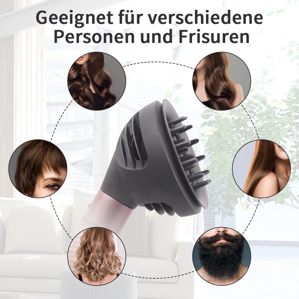 Laymi Diffusor neue verbesserte diffuser Aufsatz für dyson airwrap föhn HS01 HS05 HS08 für locken wellen Haardiffusor zubehör für Gewelltes und Lockiges Haar, Umwandlung Curling Styler