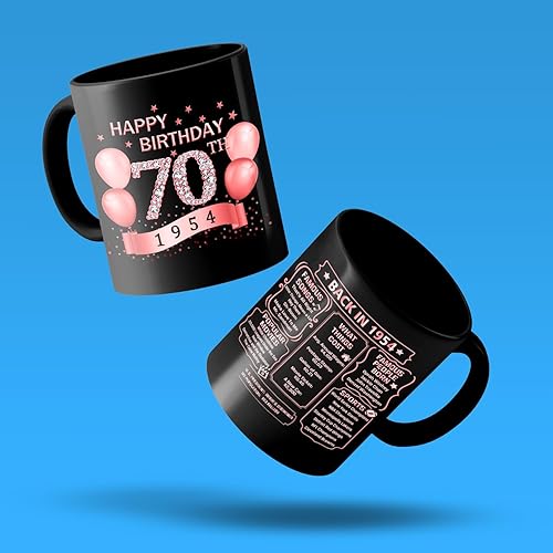 Miniatura 2 de Regalos de 70 cumpleaños para mujeres y hombres  Información sobre la antigüedad de 1954  Taza de 70 cumpleaños  70 cumpleaños para ella y él  Idea