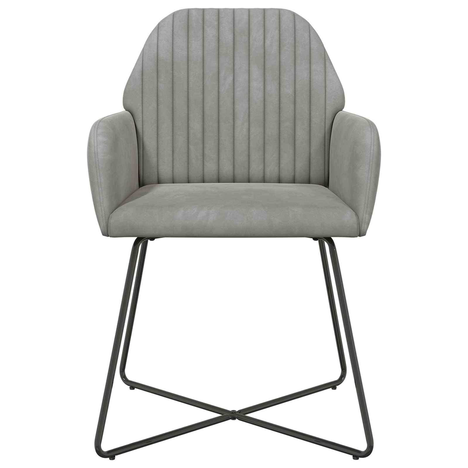 Set di 2 sedie da pranzo in velluto grigio chiaro con imbottitura, design ergonomico, struttura in metallo stabile, comoda seduta imbottita, ideali per cucina, sala da pranzo, ristorante e