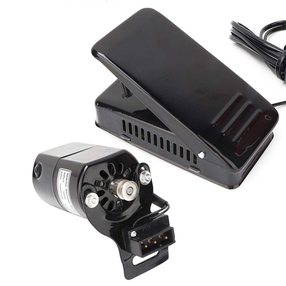 100W Máquina de coser Motor Pedal de coser Variable Controlador de velocidad Máquina de coser Interruptor de pie Piezas de la máquina de coser doméstica Con la máquina (UE)
