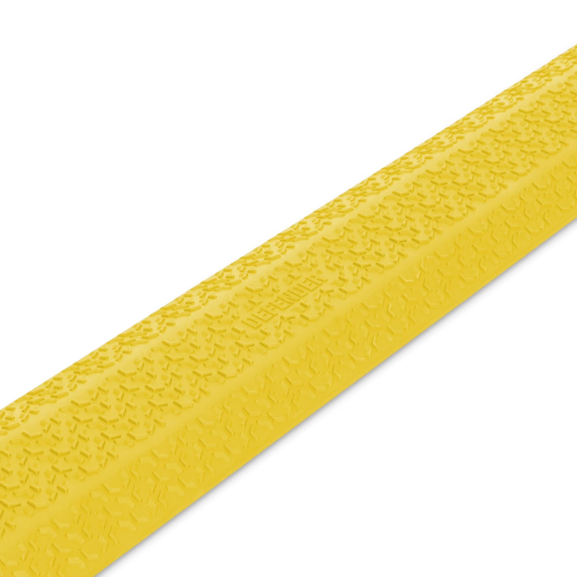 DEFENDER Xpress Drop-Over Kabelbrücke - Kabelschutz für schnelle Kabelabdeckung bei Homeoffice, Gaming, Heimkino, Werkstatt, einfach auflegen, gelb, 40 mm Breite, Höhe 4 cm
