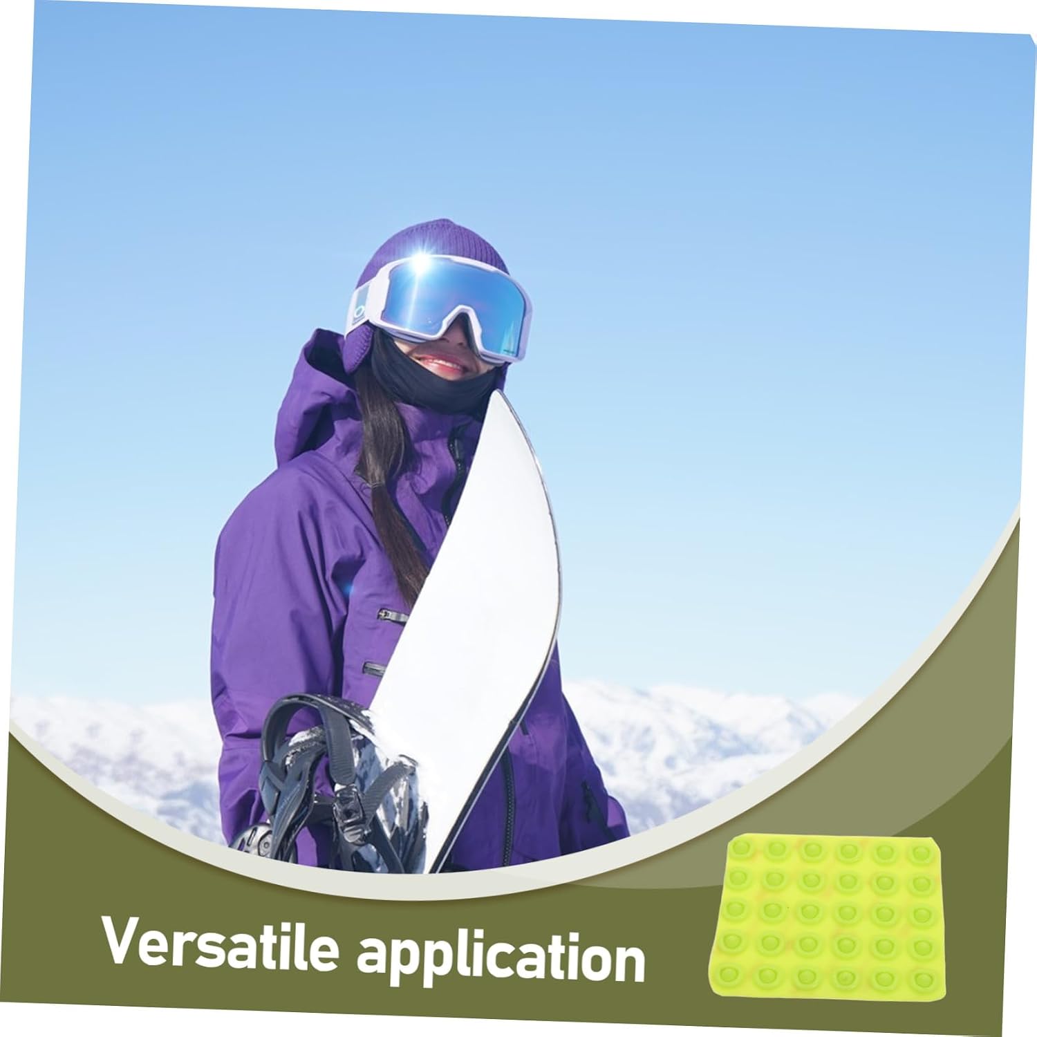30 Pcs Silicone Snowboard Stomp Pads Anti-Slip Grip Mats Wear-Resistant Step Pads for Snow Gear Winter Skiing and Snowboarding Accessories