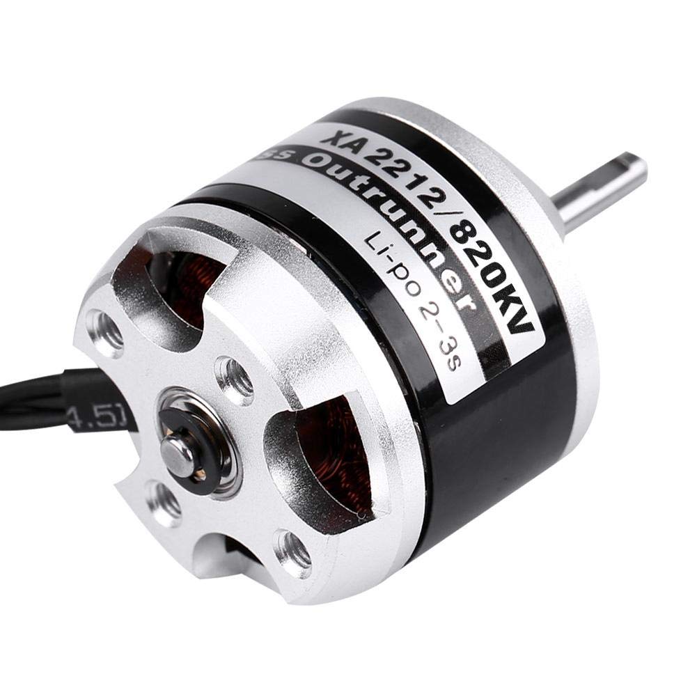RC Quadcopter Brushless Motor, XA2212 820KV/980KV/1400KV 2-3S Brushless Motor RC Upgrade Accessories for Quadcopter Multi-Rotor Aircraft(820KV