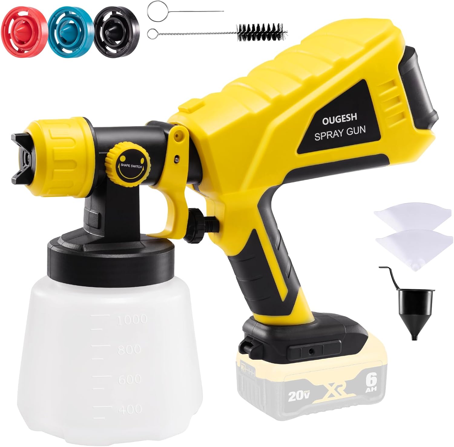 Cordless Paint Sprayer Compatiable with DEWALT 20V MAX Battery,OUGESH