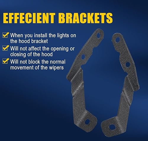 Miniatura 6 de ADTOPI - Soporte de montaje de capó de metal negro para antena de luz de cubo de luz todoterreno, compatible con Chevy Suburban Tahoe Silverado
