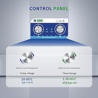 Vista 3 de DK SONIC Limpiador Ultrasónico, Limpiador de Joyería Ultrasónico de 2L y 60W con Calentador y Temporizador Mecánico, Limpiador Sónico para Limpiar