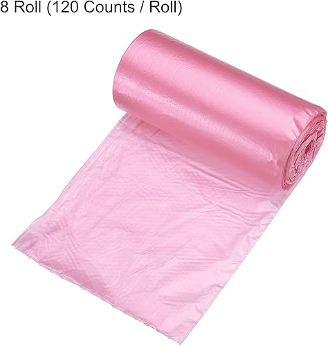 Miniatura 4 de MECCANIXITY Bolsas de basura pequeñas de 0.5 galones para mini basurero de escritorio, color rosa, 8 rollos  240 unidades