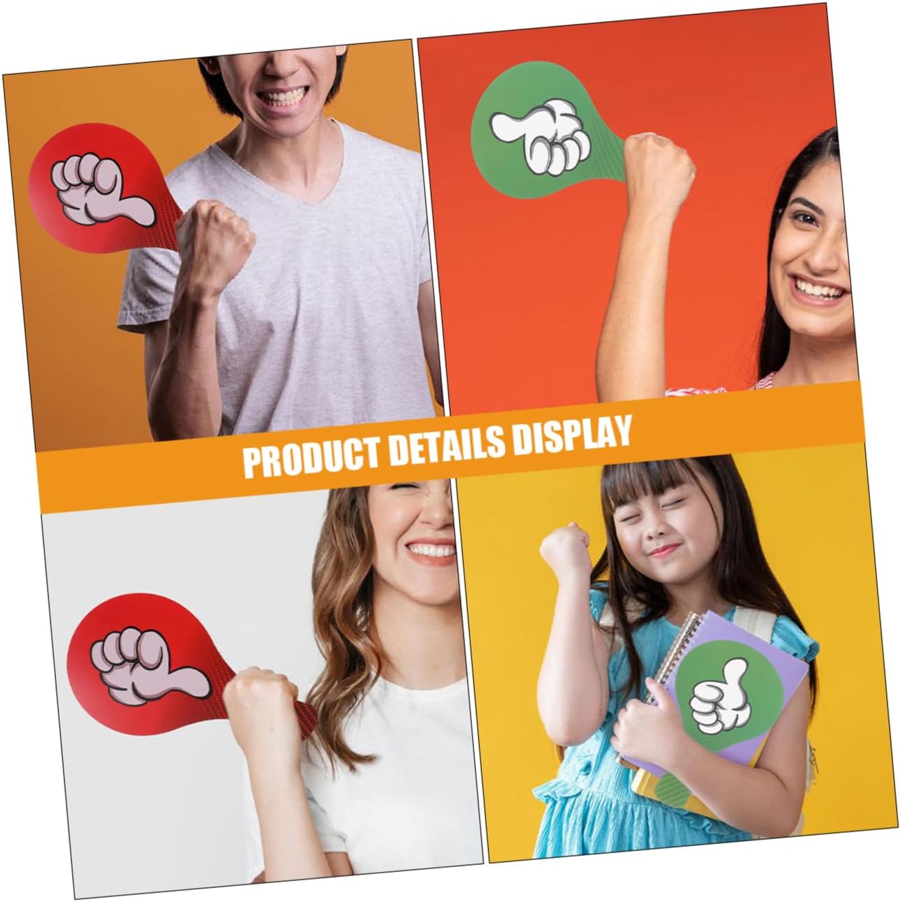 VICASKY 2pcs Thumbs down Paddles Classroom Voting Signs for Engaging Learning Effortless Yes No Responses Communication Tools for Teachers and Students