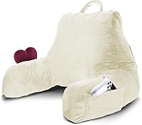 Vista 49 de Nestl - Almohada de lectura con espuma viscoelástica triturada, diseñada para sentarse en la cama y el sofá, con soporte ajustable para la espalda