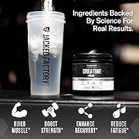 Vista 4 de Jacked Factory Creatine + BCAAs - Creatine Monohydrate + BCAA Powder for Increased Post-Workout Recovery, Performance, Lean Muscle Growth, & Reduced