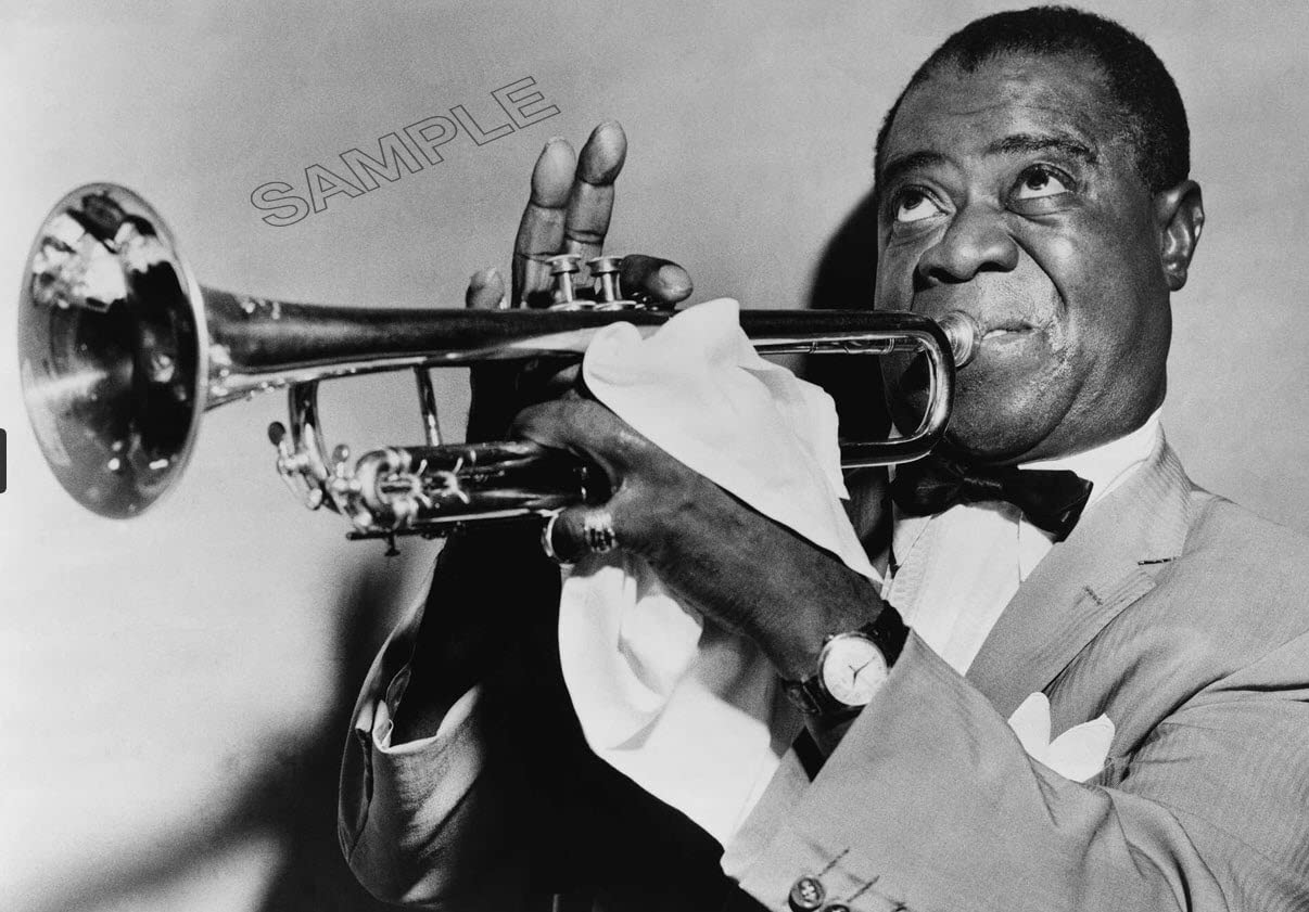Multicolor Louis Armstrong Vintage Poster Jazz Music Photo Wall Art Picture A4