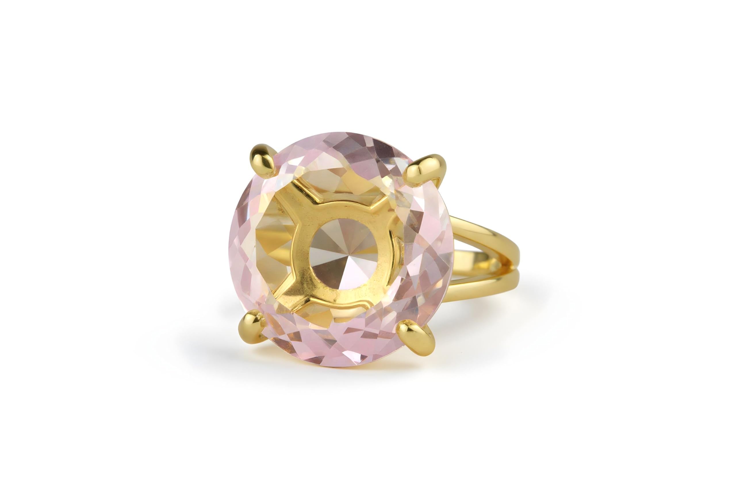 Anillo de Plata con Cuarzo Rosa - Joyería Artesanal con Piedras Preciosas - Anillo de Cóctel Amoroso para Mujer - Joya para Regalar a tu Novia