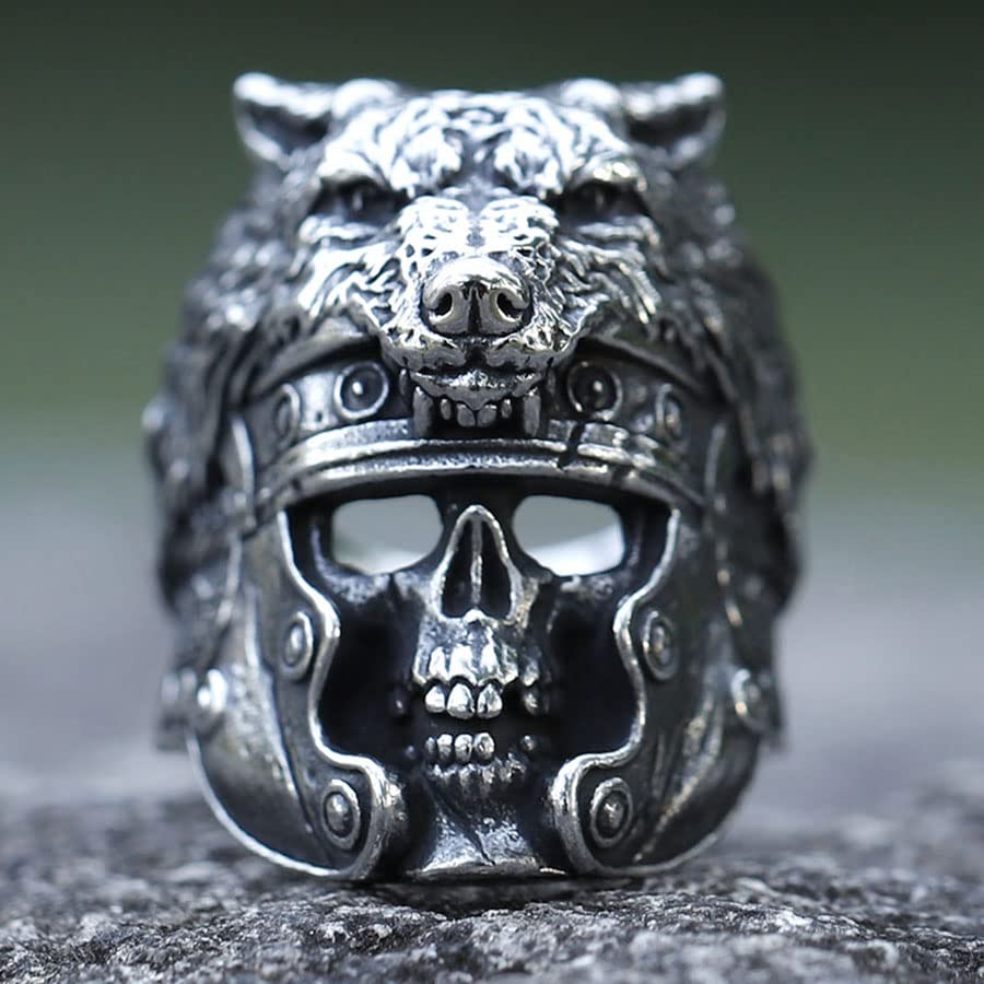 Image of 2023 Skull Ring Cool Evil Death Punk Rock Stainless Steel Rings Aly Style Jewelry