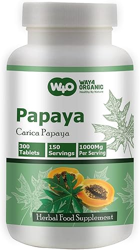 Miniatura 3 de Cápsulas de extracto de hoja de papaya (tabletas) - 300 píldoras, 150 porciones, 1000 mg, apoya la inmunidad plaquetaria y la digestión (paquete de