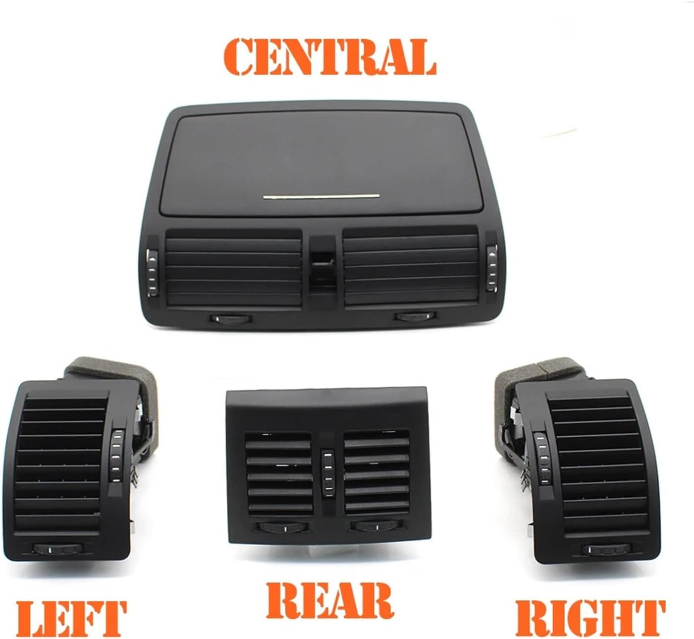 Dashboard Vent Front Dashboard Rear Air Conditioning Vent Grille Outlet Assembly Fit for Skoda Fit Fit Octavia Laura 2004-2014 1ZD819701 1ZD819702 Console Vent(Central Assembly)