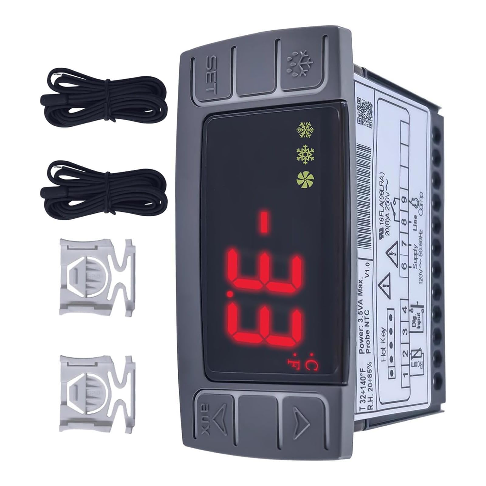 Dixell Contrôleur de température numérique pour réfrigérateur congélateur appareils de chauffage avec sonde 120 V 50 60 Hz