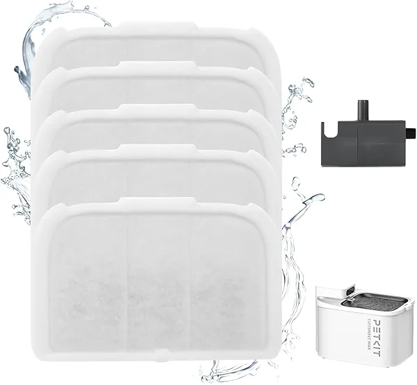 PETKIT Upgraded Filter Units Rect ++Replaced Pump, Filter for Eversweet Max Cat Water Fountain, Wireless Pump for Pet Water Fountains Eversweet 2S/3 Pro,Eversweet Solo SE