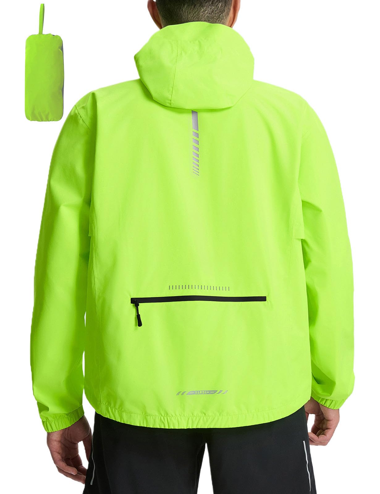 baleaf Men's Cycling Rain Jackets Waterproof Lightweight Packable