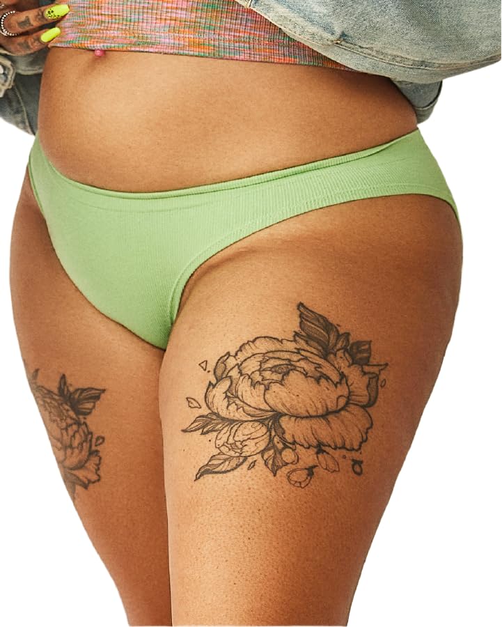 Solid Ribbed Bikini Underwear for Women | Stitch Free Design, Super Soft Feel, Ultra Stretchy | Made in Premium Nylon Fabric (Pack of 1)