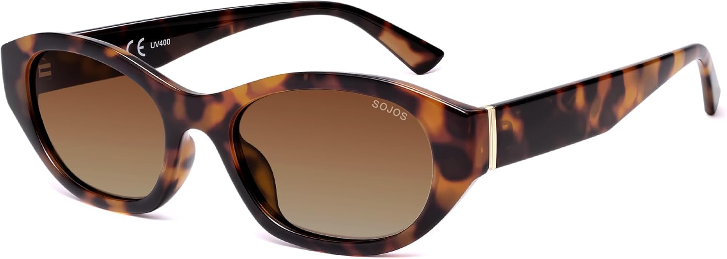 SOJOS Trendy Rectangle Polarized Sunglasses For Women Men Retro Sun Glasses Narrow Square 90s SJ2673