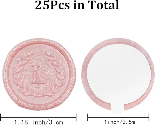 Miniatura 2 de 25 calcomanías adhesivas de sello de cera con letra L, hechas a mano, sin necesidad de sellar, rasgar y usar calcomanías de cera para invitaciones