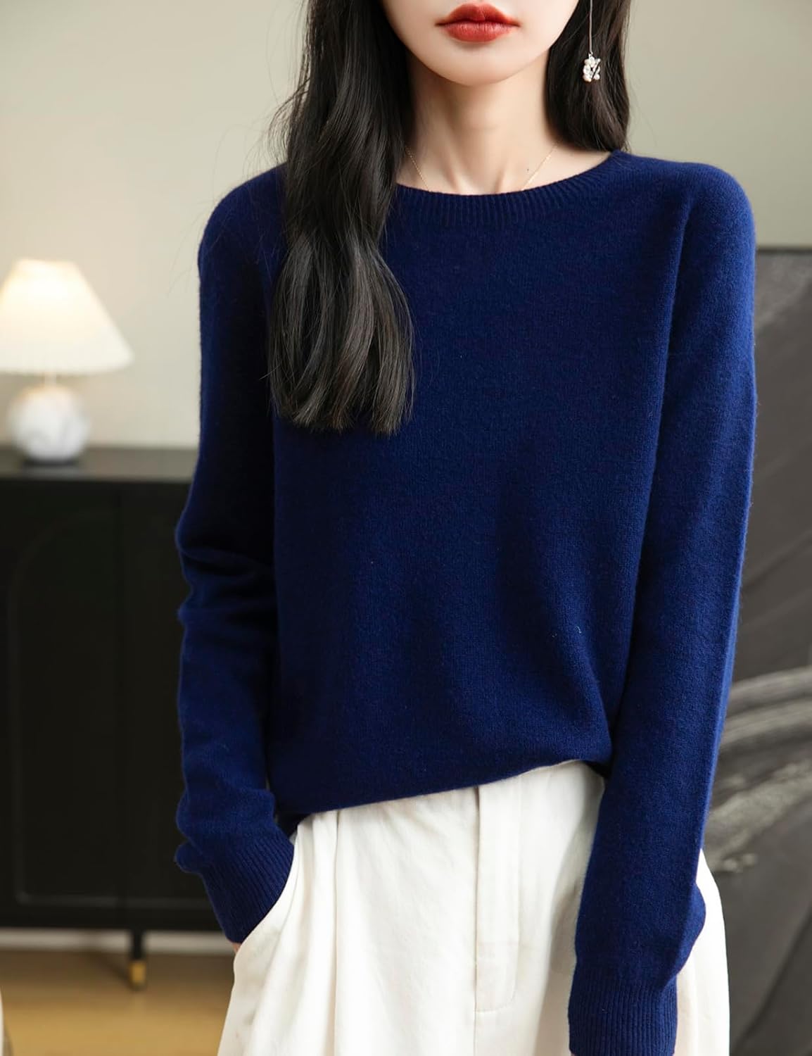 Chanyarn Women's 100% Merino Wool 2025 Fall Winter First-Line Ready to Wear Long Sleeve Seamless Knit Crewneck Sweater - Image 3